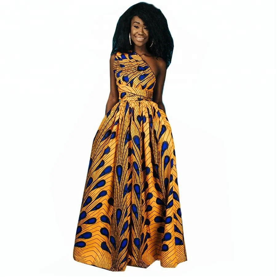 Factory Wholesale African Kitenge Dress Designs