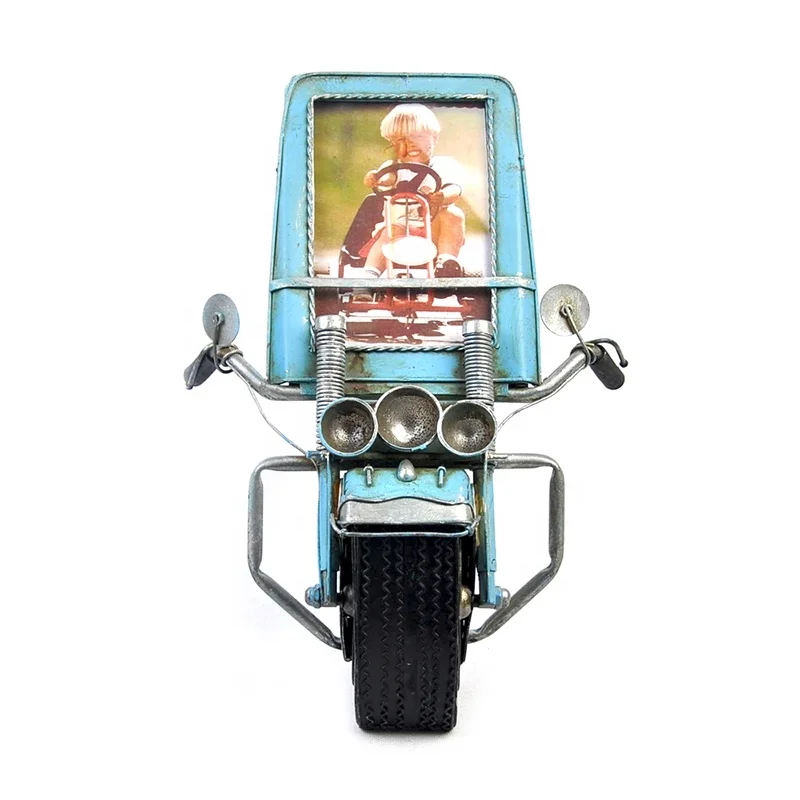 New Style High Quality Metal Mini Motorcycle Model Office Home Decoration Metal Photo Frame