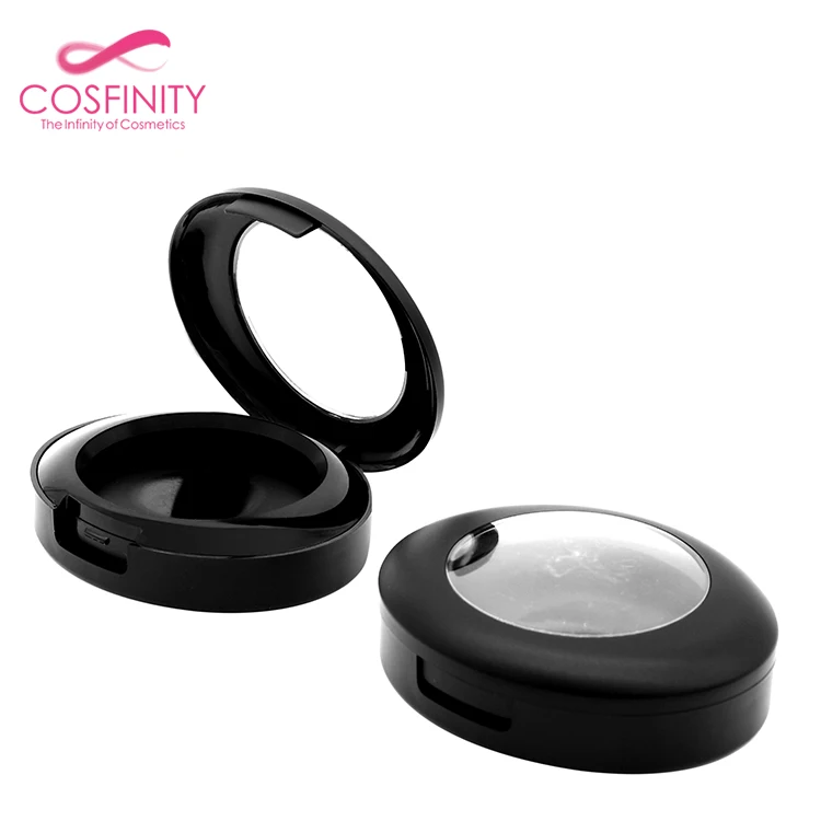 2021 trending products round two-layer makeup empty foundation compact case loose powder case with mirror