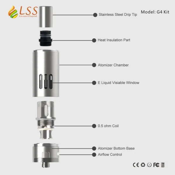 vaporizer pen electronic cigarette best sub ohm vape kit 1600mah LSS G4 kit box mod electronic cigarette