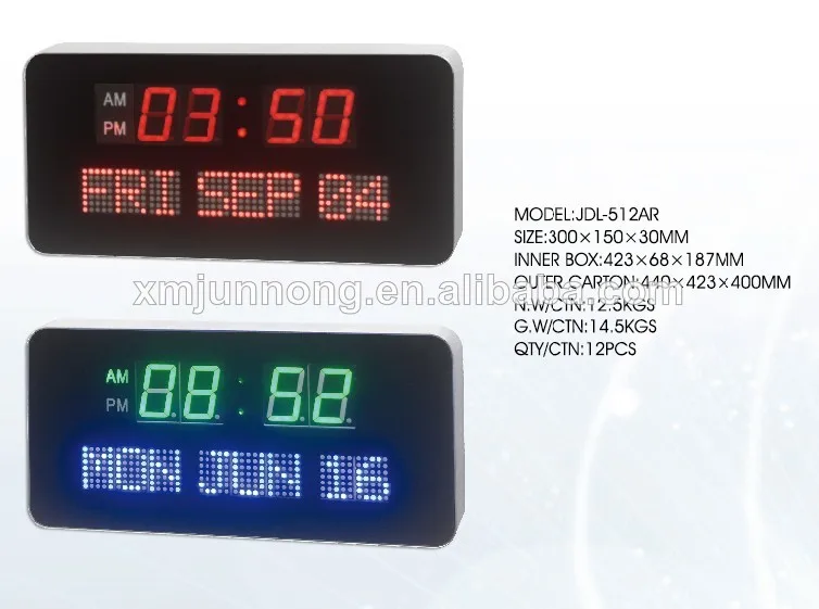 светодиодные часы с дуги рамки/время/день/отображения даты