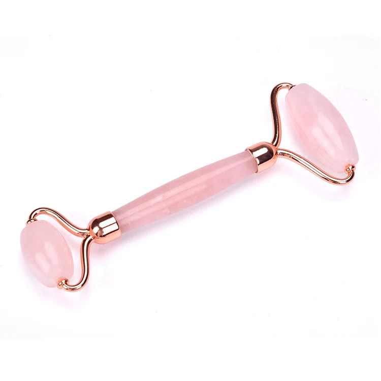 2021 Upgraded Strong arc shape Handle Rose Quartz Roller Jade Roller For Face