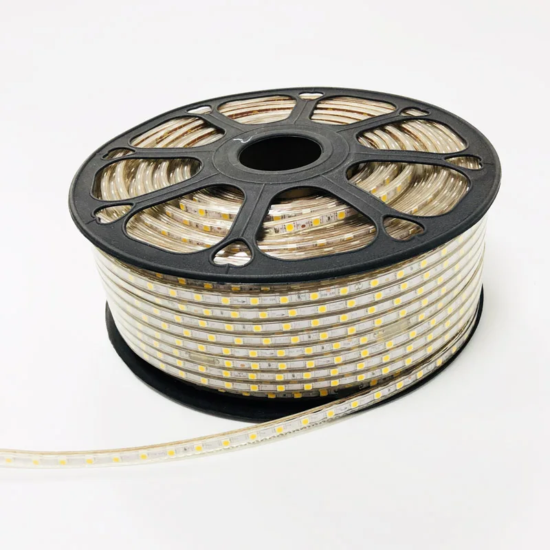 Cheap price IP67 Waterproof led flexible strip light 220V SMD5050 neon rope strip lights barrier gate arm led strips