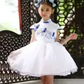 AZEL Chinese Style Kids Fashion Designer Dress Traditional Girls Birthday Dresses 2 To 14 Year Olds