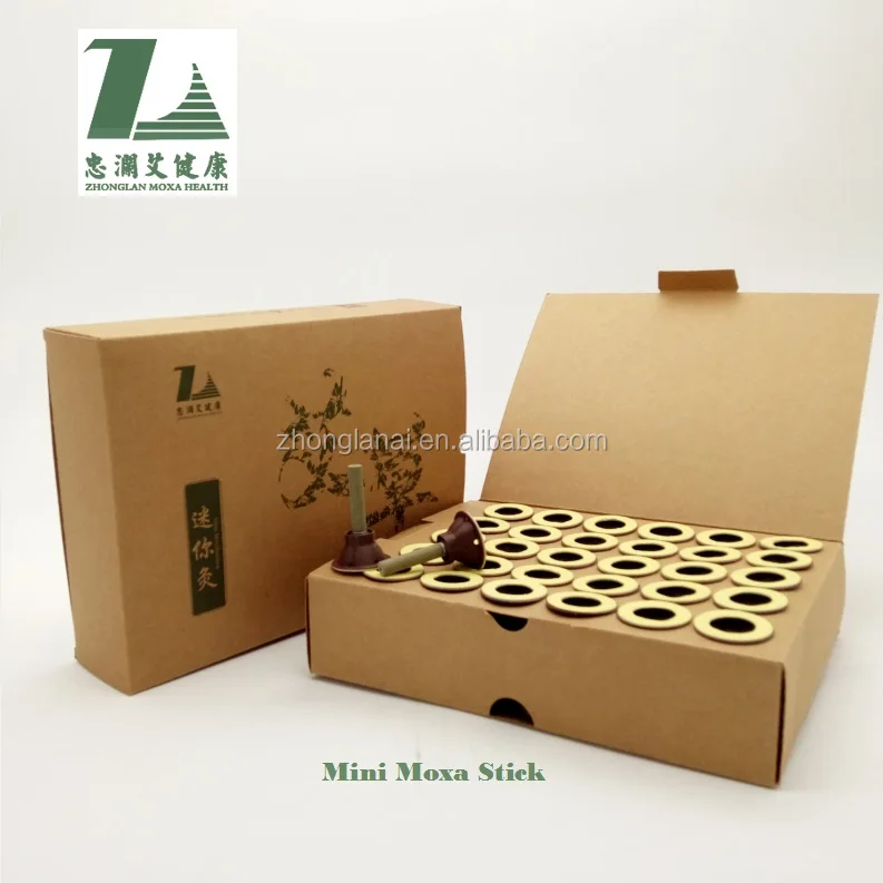 
Chinese mugwort natural mini Moxa Self-stick Paste Moxibustion Tube Acupuncture Points Massage 