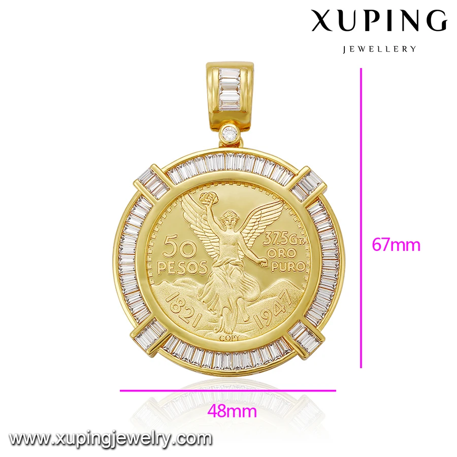 33065 xuping fashion gold pendant designs men pendant