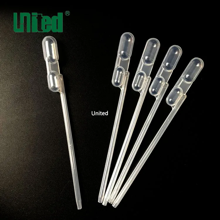 
200ul Double Bulb plastic pipette Transfer pipette for lab 