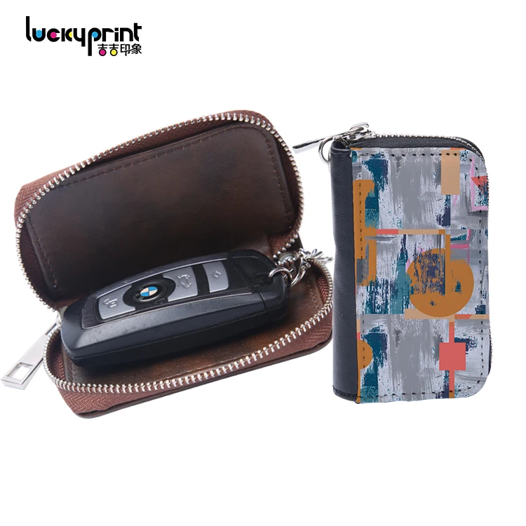 2018 New Products Blank Sublimation Leather Car Key Case, Rifd Car Key Case Mini Bag, Custom Printing Car Key Case Shell