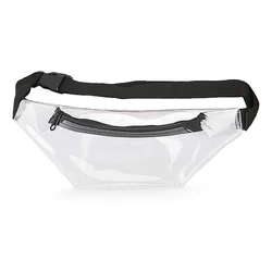 Hot Sell Premium Fashion Waterproof Transparent White Pvc Fanny Pack Waist Bag