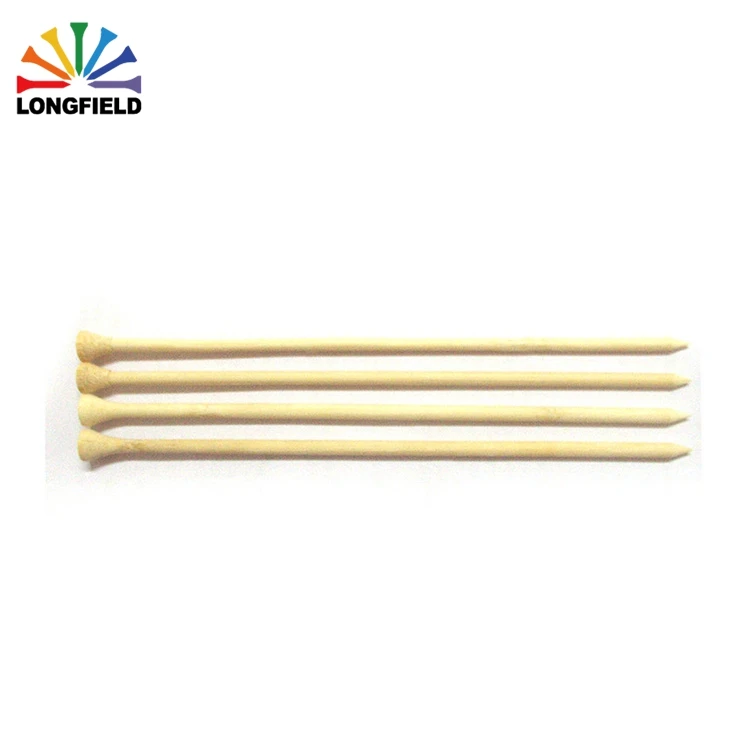 
70mm Natural Circle Print Unique Custom Bamboo Golf Tee Set 