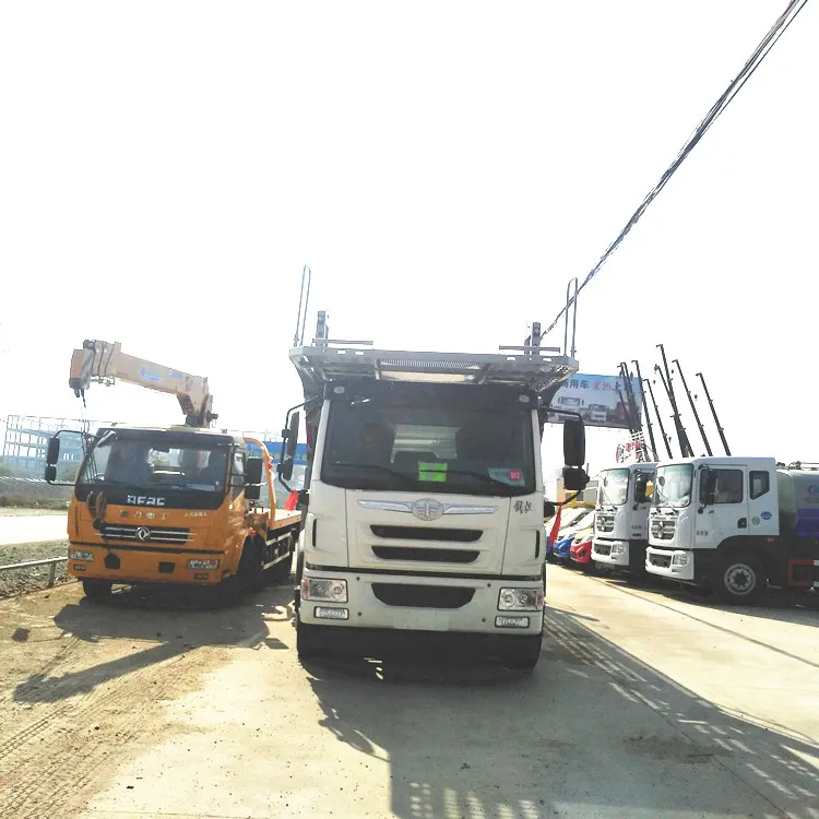 Euro 2/3/4/5 4x2 2 axle vehicle cars transport 4 seats truck car carrier 5 car carrier truck trailer for sale