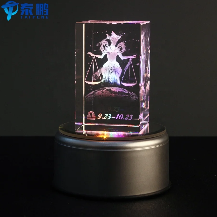 
New style 3d laser engraving crystal model for customized gifts 