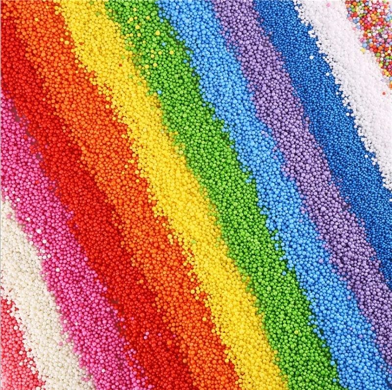 2.5-3.5mm mini colored round foam balls Crystal Bottle decoration pillow/sofa filler Styrofoam ball 15000-20000balls each bag
