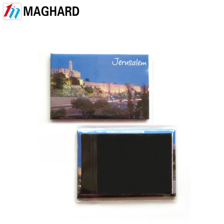 
China supplier custom Jerusalem Tinplate Fridge Magnet for Isreal Tourist souvenir 