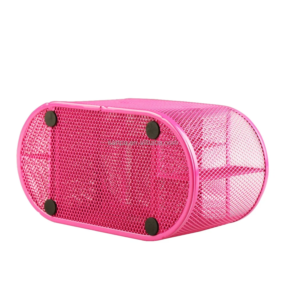 Office Stationery Metal Mesh 5 Compartments Desk Organizer With Drawer