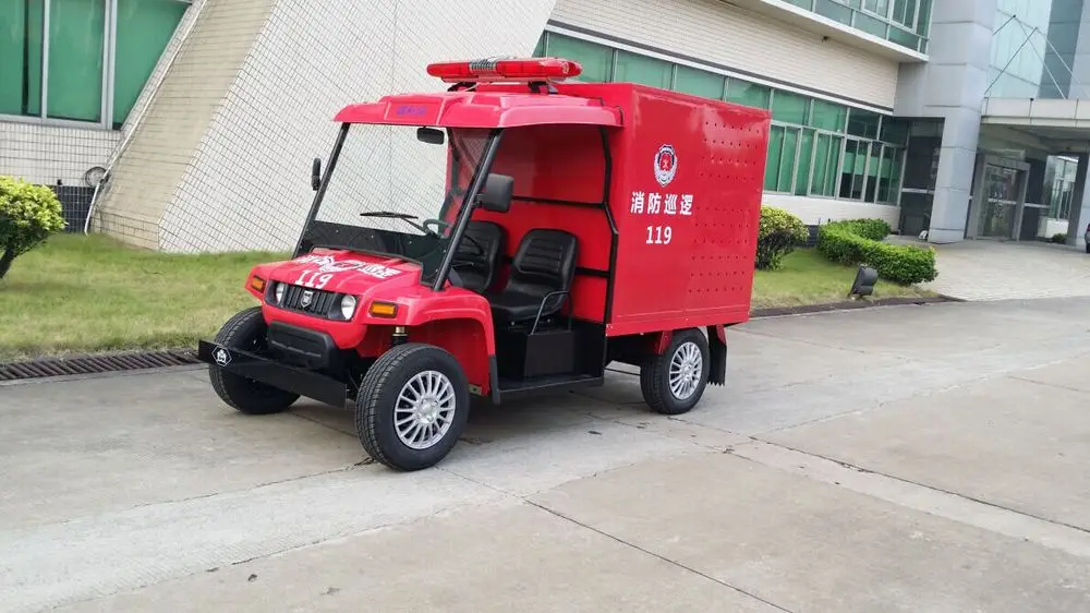 China manufacturer 2 seats electric fire truck  fire fighting car