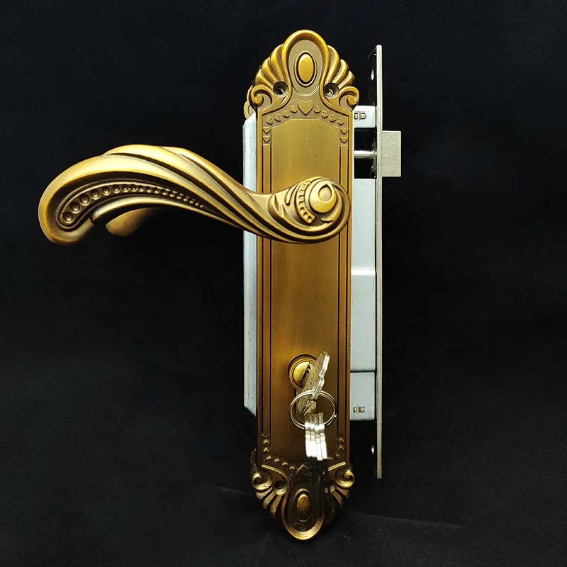 Aluminium Interior Door Lock Set Cylinder Security Handles Locks