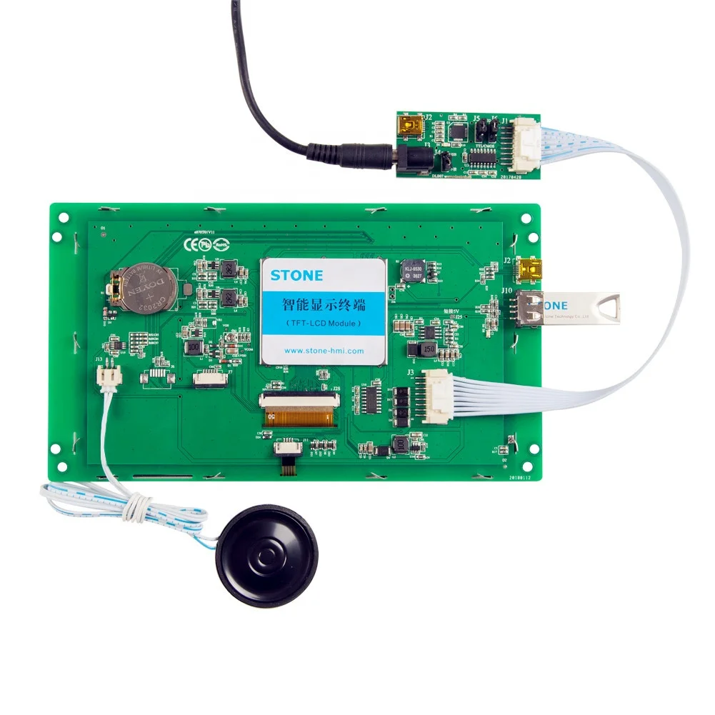 
7 inch Industrial Touch Display LCD with Software + Program for Cheap HMI & PLC Solution 