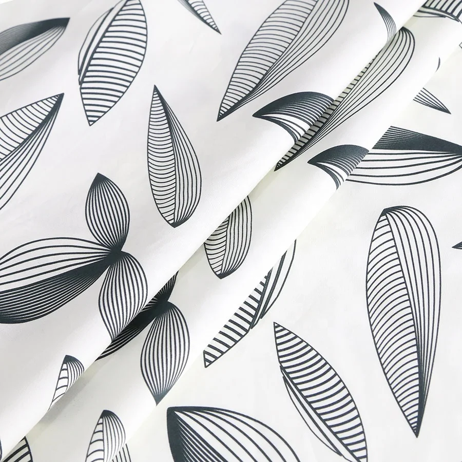 Low MOQ digital printing lead pattern on 100% cotton poplin woven fabric for shirt