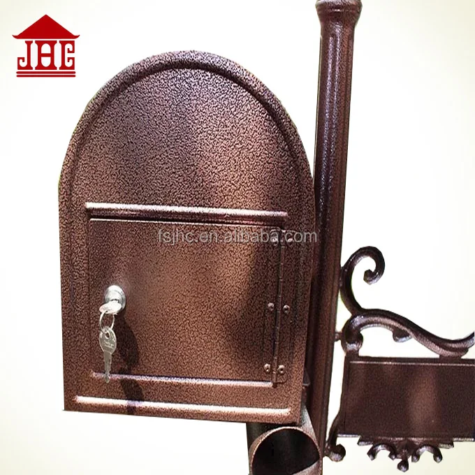 led solar mailbox/ wholesale standing lighted post mailbox/ coating design letterbox