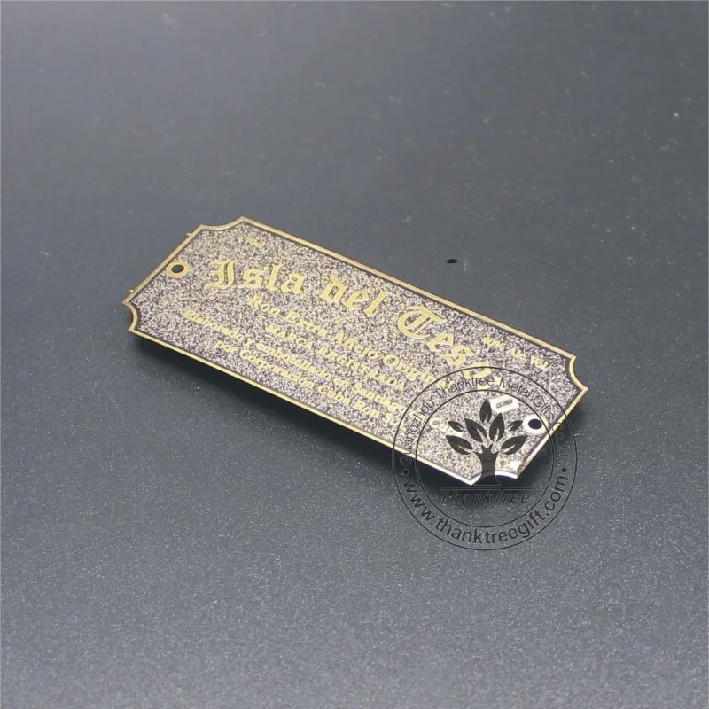
Manufacturer wholesale logo engraved brass and stainless steel metal tag for furniture 