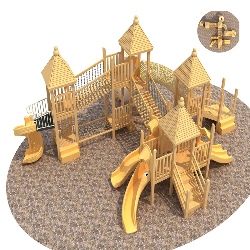 Outdoor Playground Type and Wooden Playground Material kids play house