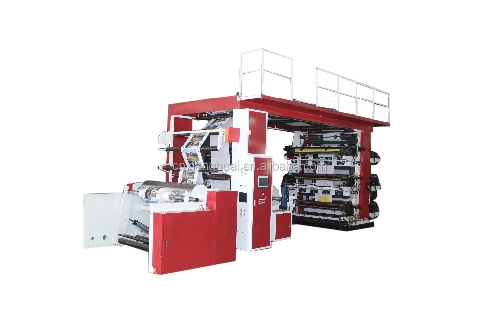 Paper Films Nonwoven Flexo Printer Heavy Thick Paper Roll To Roll Printing Easy Operation Paper  Flexo Printing Machine