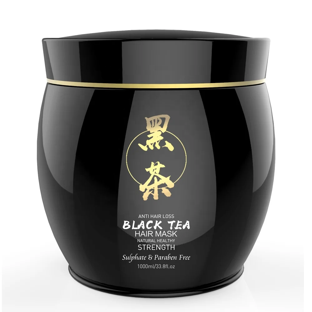 Black Tea Hair Mask Traditional Chinese Herbal Magic Organic Natural Ingredients Deep Nourish Instant Repair Regain Hair Shine