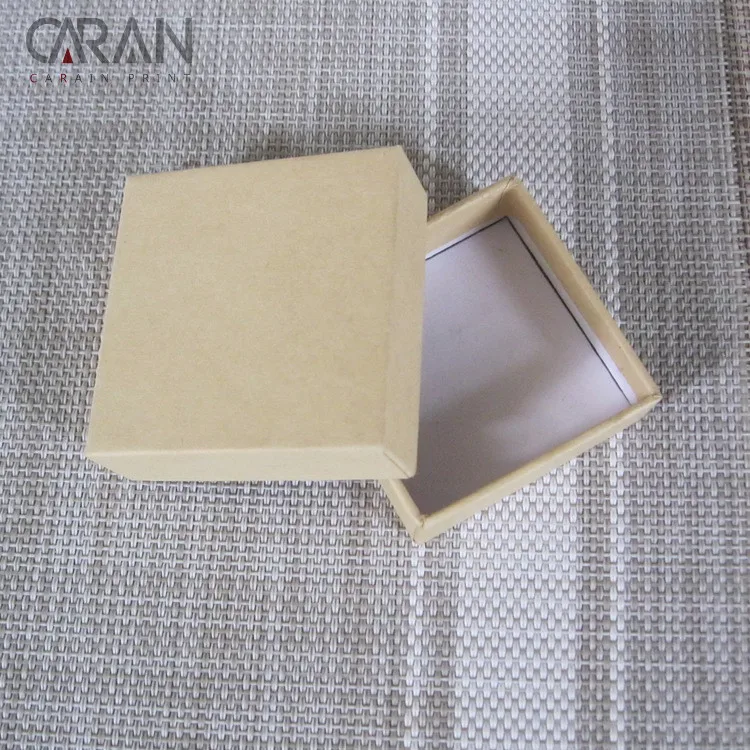
Plain Brown Kraft Paper Laminated Grey Board Bulk Small Gift Packing Box with Cap Lip 