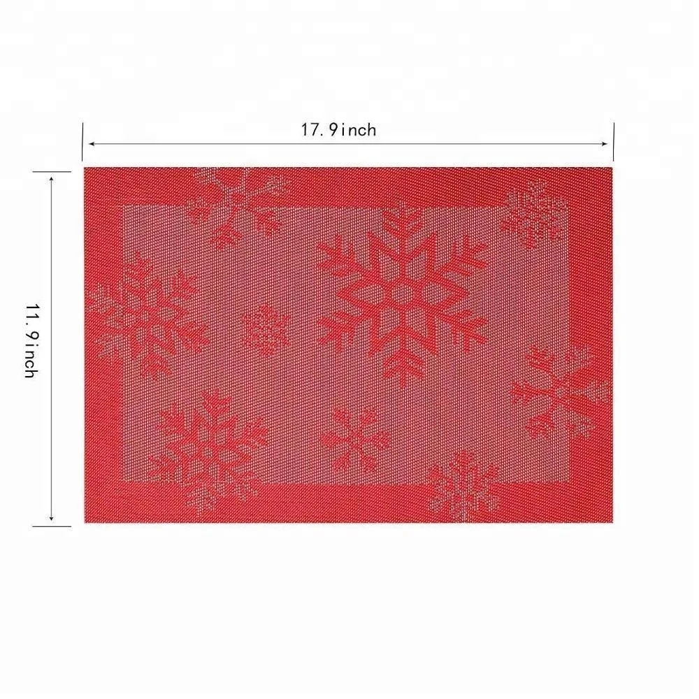 Christmas Table Placemat For Dining Table Heat Resistant Placemats Christmas Snowflake Placemats
