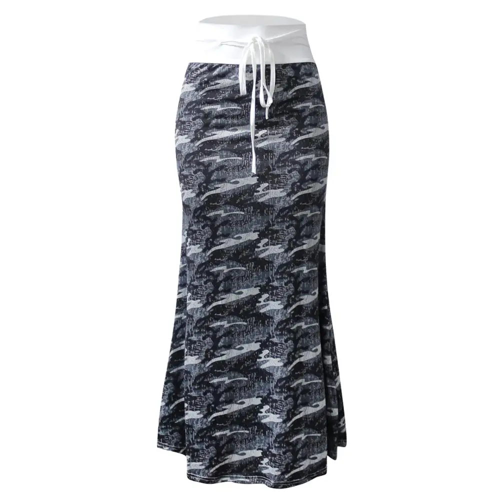 High fashion elegant linen long maxi skirt for summer/autumn