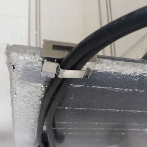 Stainless Steel Solar Cable Clip For Frameless Panel Cable Installation