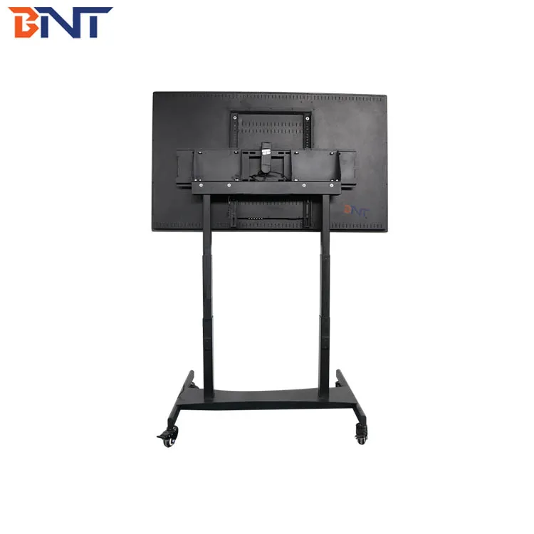 School / office popular 46- 75 inch TV used tv mobile cart stand with remote control