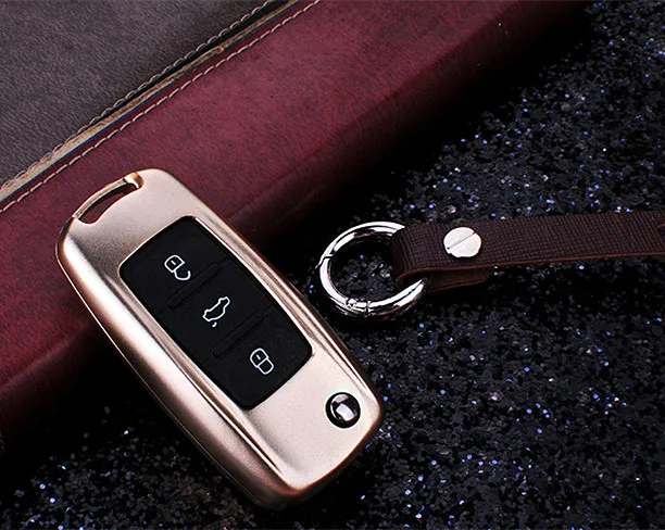 Man Black Color Alloy Car Key Cover Case For VW GTI POLO Bora Tiguan Passat B5 B6 Golf 4 MK5 Jetta Eos