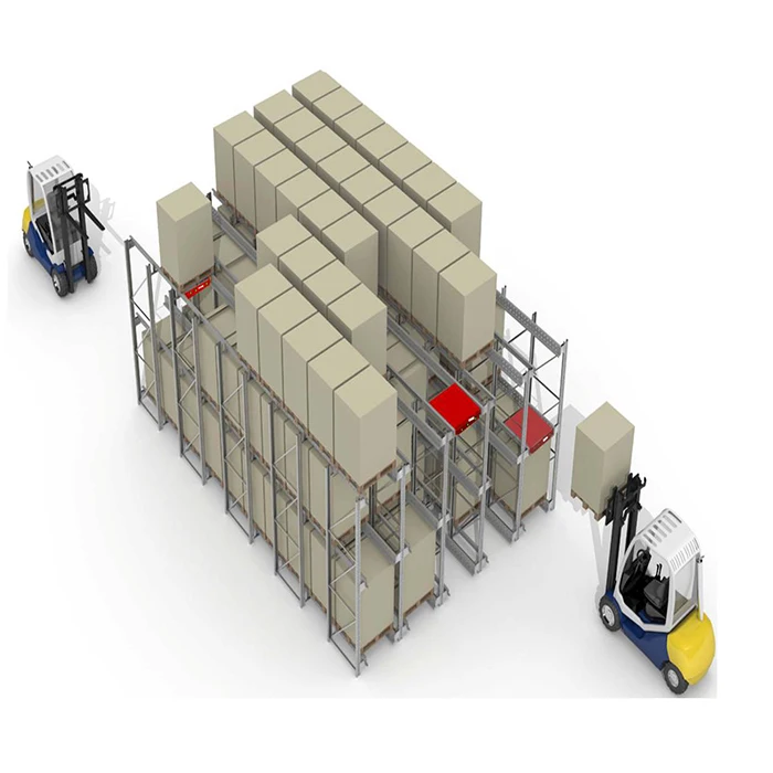 Heavy duty cold room Radio Shuttle Control pallet rack system