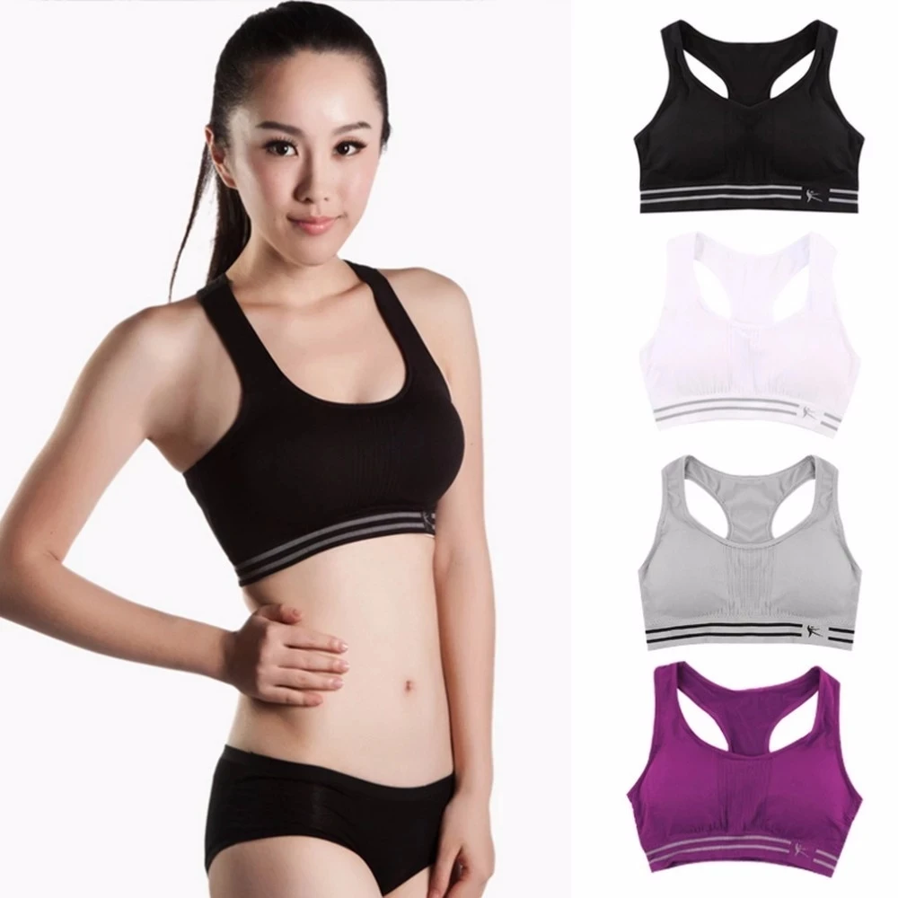 
Absorb Sweat Quick Drying Professional Sports Bra,Fitness Padded Stretch Workout Top Vest Running Wireless Underwear for Women 