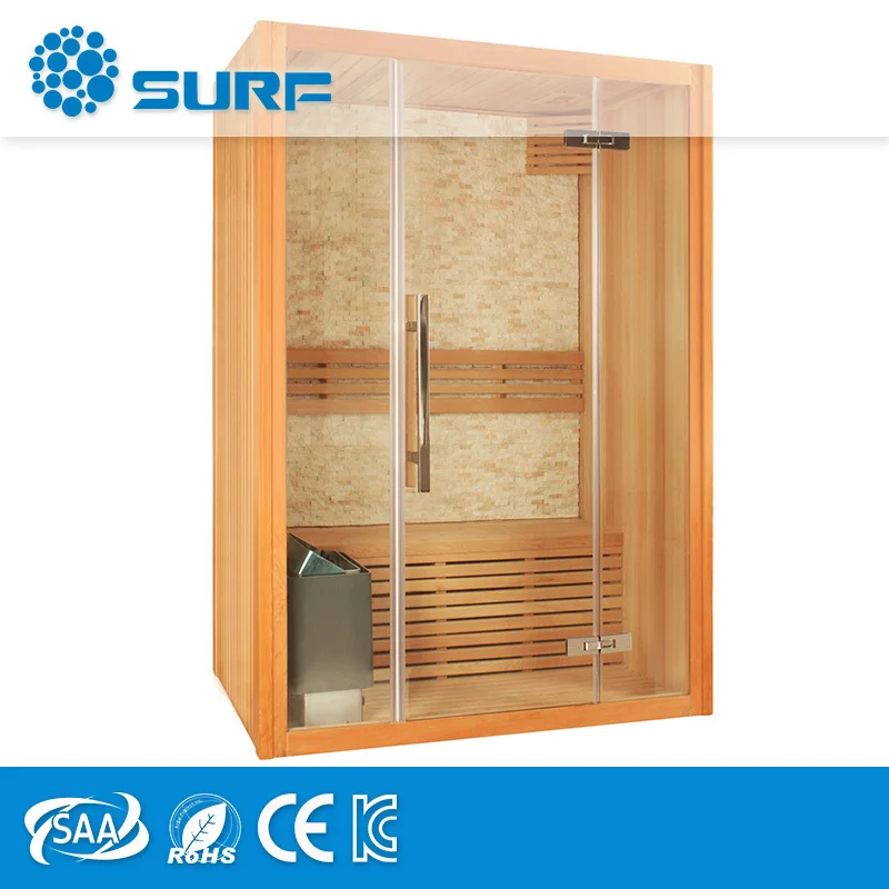Family Sauna Portable Home Sauna Steam Room Hemlock Wooden Indoor 1 to 2 Person Traditional Sauna for Sale