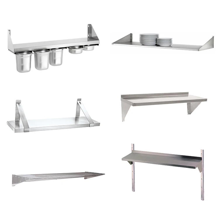 Hanging metal storage wall shelf rack for restaurant bar cafe kitchen