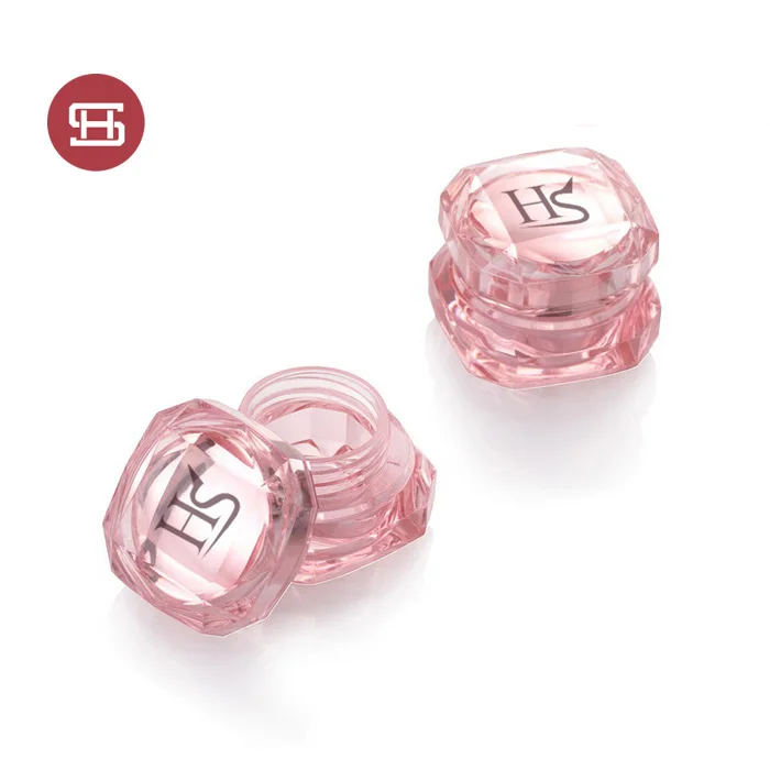 4g крем для ухода за кожей, Мини Круглая розовая Золотая Косметическая банка, акриловые/пустые пластиковые косметические контейнеры/банка