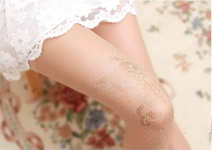 Женские блестящие японские Красивые Колготки со стразами 15 D