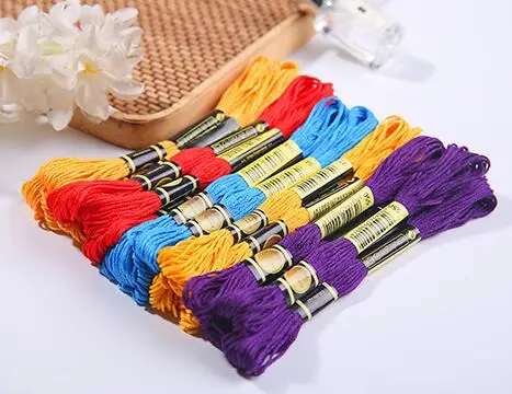 
Choose Favorite DMC Color MOQ Color Double Mercerized Cotton Embroidery Floss Cross stitch 6 strands 100pcs/bag solid DMC colors 