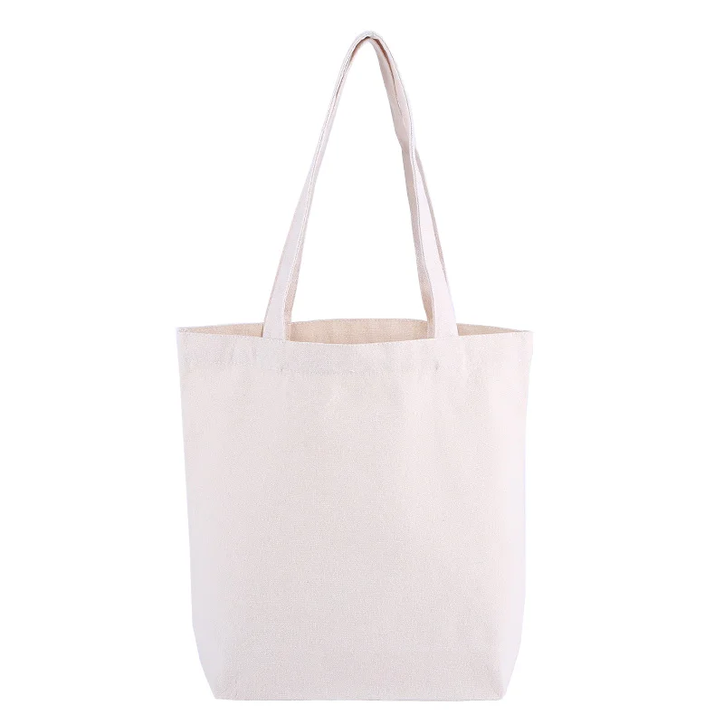 Natural Color Long Handles Promotional Tote Cotton Bag,Custom Logo Printing Sac de Coton
