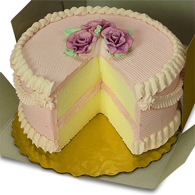 8inch 10inch Custom Gold Scalloped Cake circle cake tray Cake packaging tray