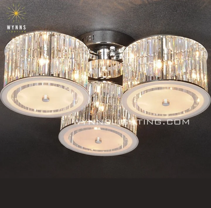 Contemporary Home and Living Room Ceiling Lighting with Smart Home Crystal Features