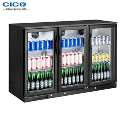 3 дверей под счетчик дисплея пива охладитель мини-бар холодильник для напитков с SC-318F