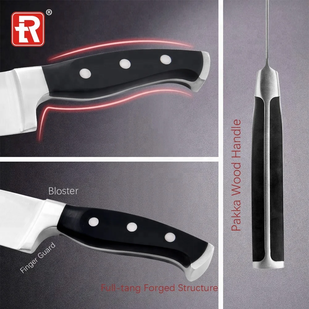 Набор кухонных ножей RUITAI премиум-класса из 15 предметов с деревянным держателем