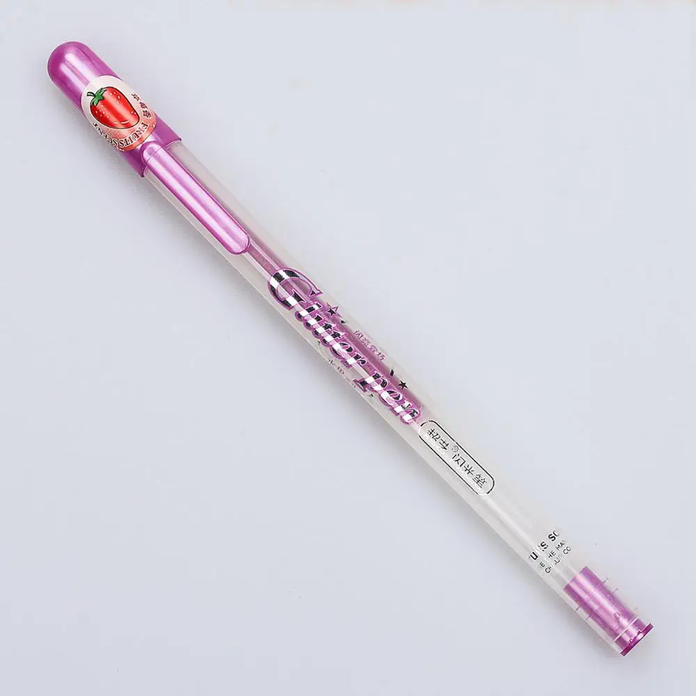 Chaue brand multi color gel pen set purple glitter gel ink pen for coloring