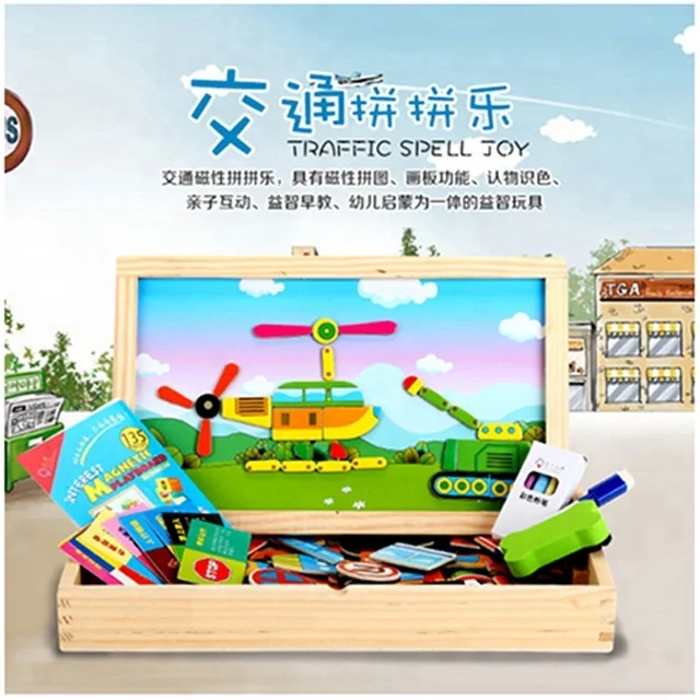 Игрушки Хобби орфография головоломки трафика 3d деревянные головоломки Развивающие Игровой набор для детей и детей