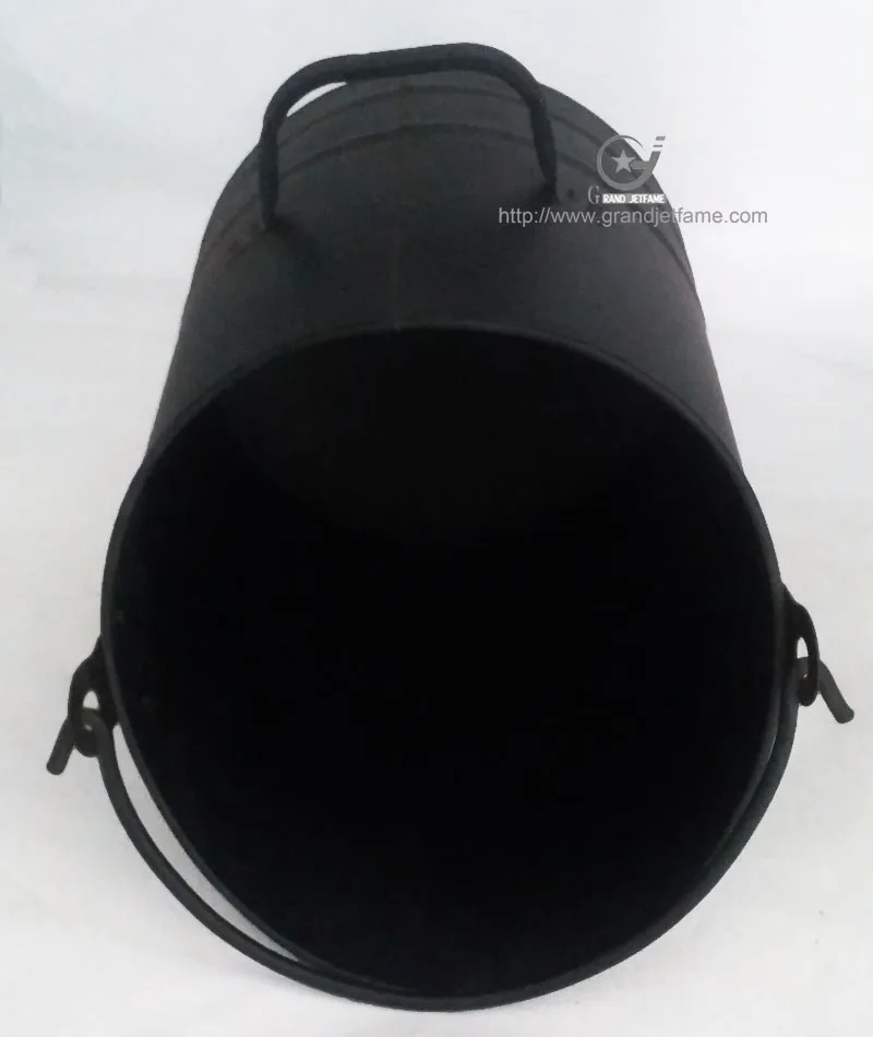 fireplace accessories matt black metal coal holder iron ash bucket