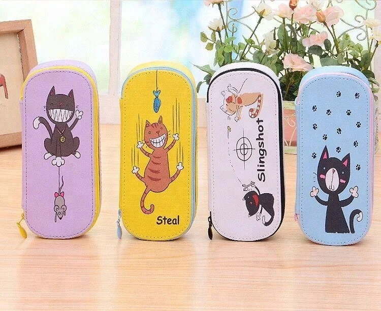 
Simple PU Large-capacity Pencil bag art Pencil box Learning Stationery 